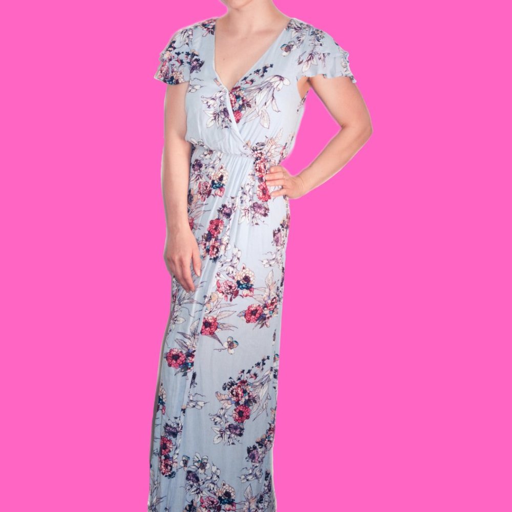 ❤️NWT❤️ One Clothing Blue Floral Boho Maxi Dress